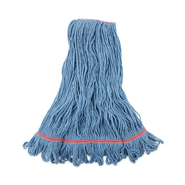 Boardwalk 1 in Looped-End Wet Mop, Blue, Cotton/Synthetic, PK12, BWK503BLNB BWK503BLNB - main